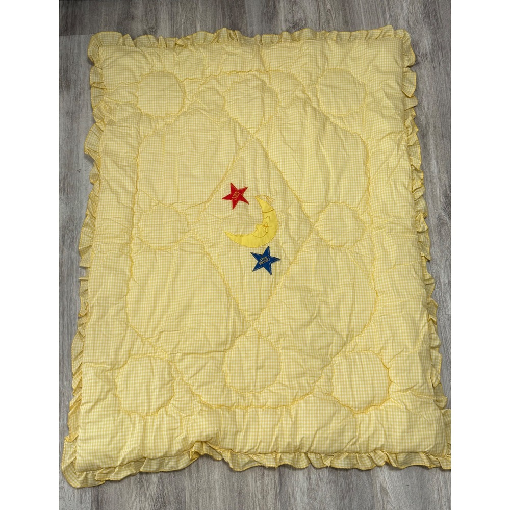 Adorable 40x48 baby unisex comforter  yellow star‎ light star bright